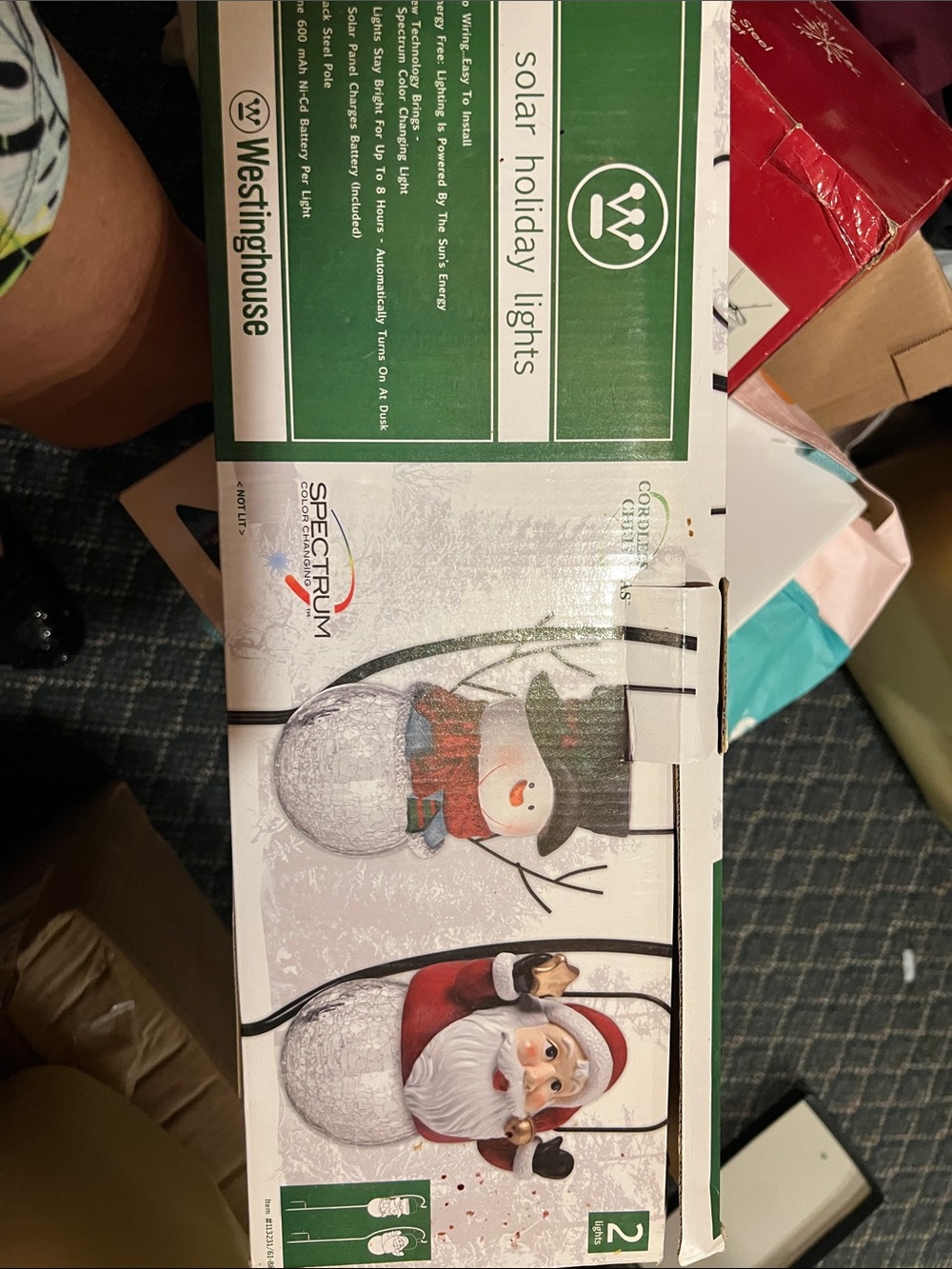 Red and White Santa & Snowman Solar Holiday Lights
